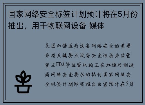 国家网络安全标签计划预计将在5月份推出，用于物联网设备 媒体